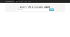 Desktop Screenshot of hostingdetector.com