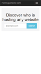 Mobile Screenshot of hostingdetector.com