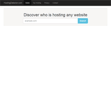 Tablet Screenshot of hostingdetector.com